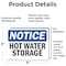 Signmission Hot Surface Sign, 3.5 in H x 5 in W, Vinyl Decal, Hot Water Storage OS-2PACK-NS-D-35-L-13528 - alternate 3